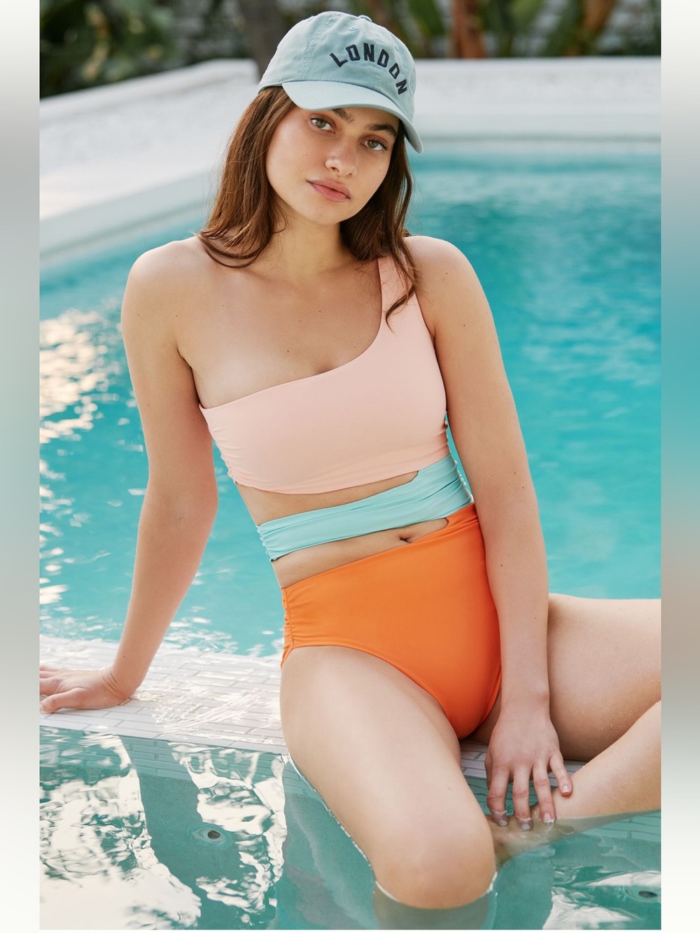 Anthropologie PilyQ Exclusive Swim Colorblock One-Piece Swimsuit